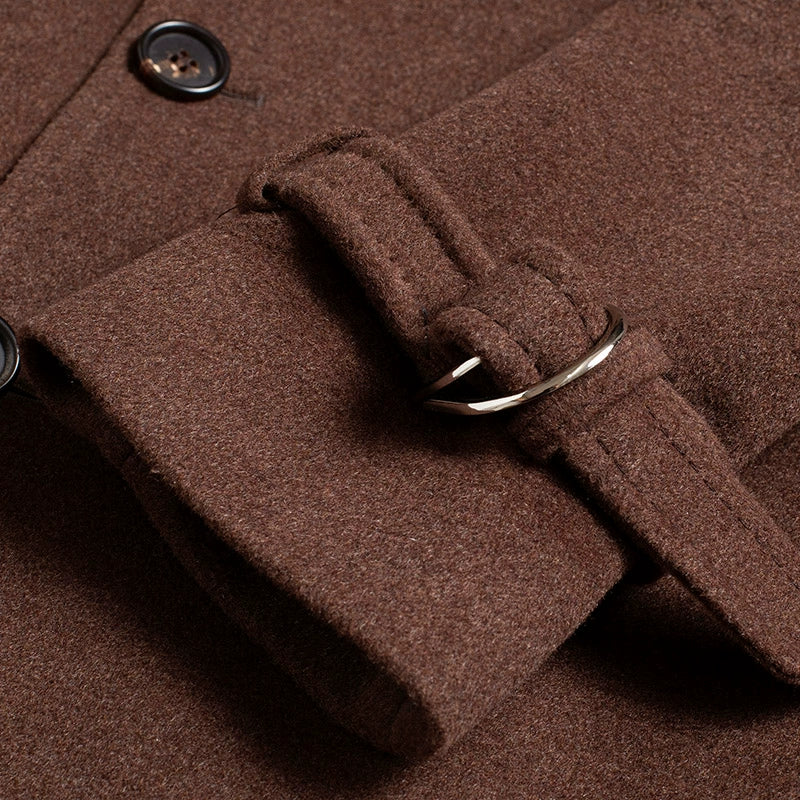 Cashmere coat men's new British style double-breasted belt wool coat woolen coat men's trench coat